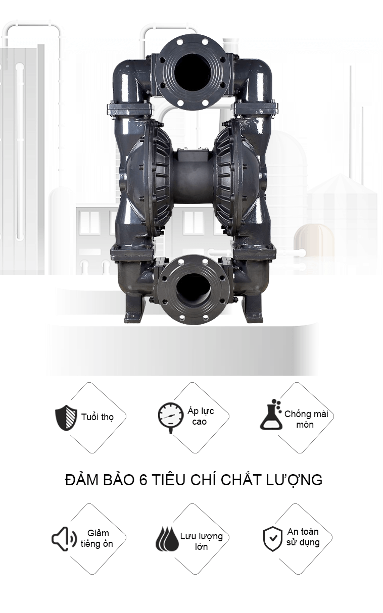 Bơm Màng Khí Nén GODO BFQ-80 GANG