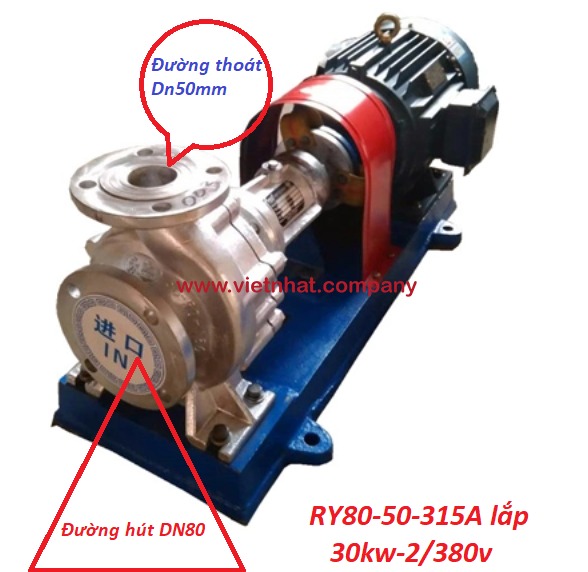 đường hút xả của bơm dầu ry80-50-315A