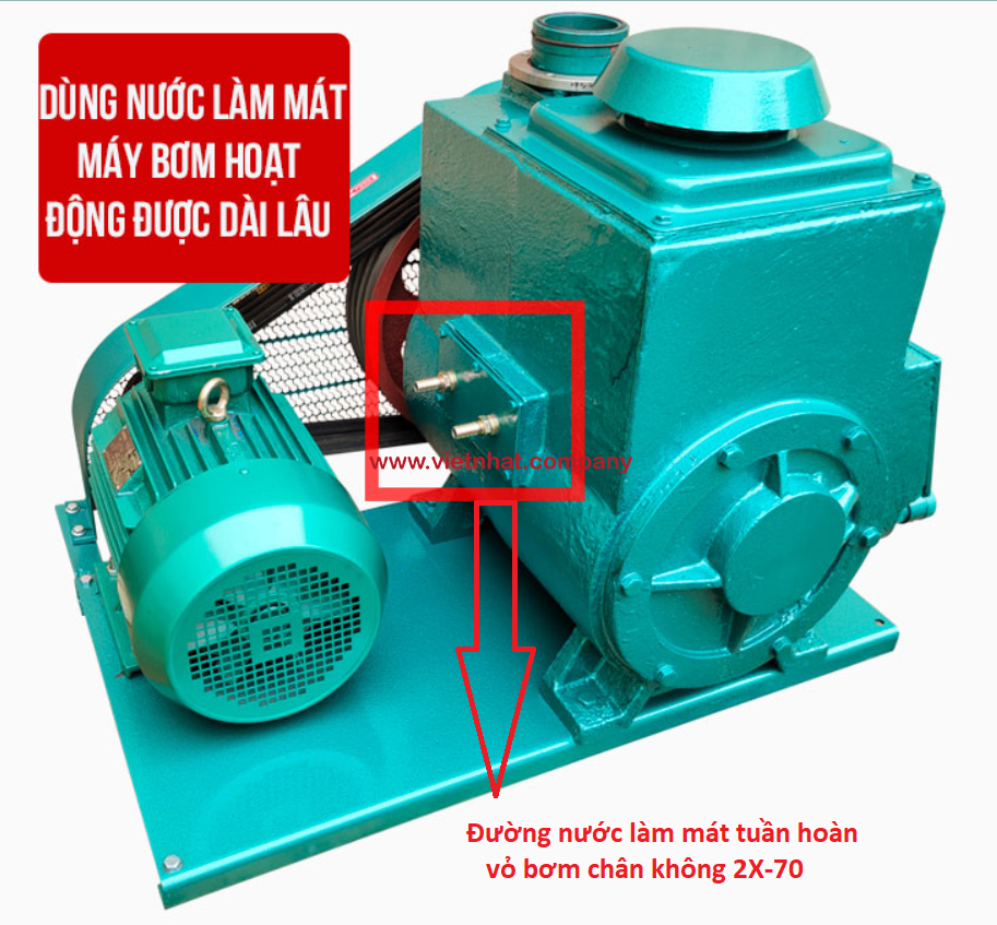 đường nước làm mát tuần hoàn của bơm 2x-70