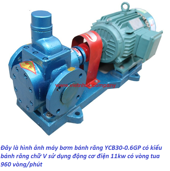 hình ảnh bơm bánh răng ycb30-6 lắp động cơ 11kw-6