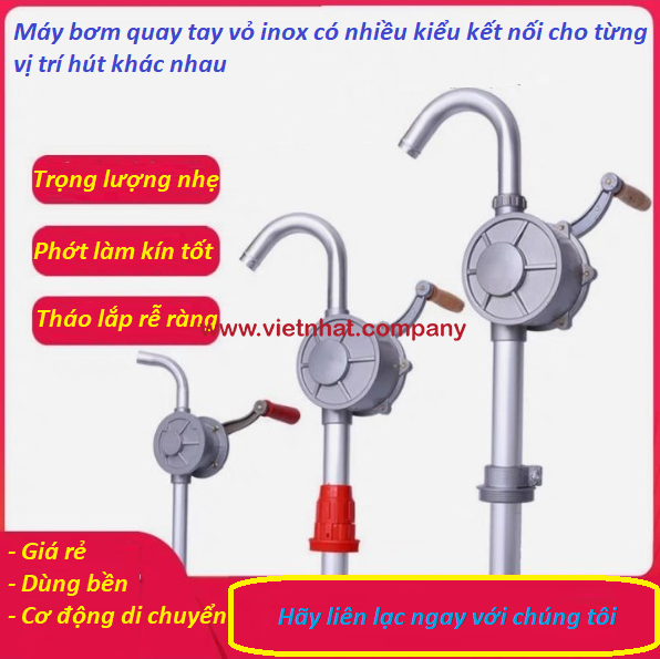 hình ảnh bơm hút thùng phuy quay tay dùng cho dung môi model RP8804