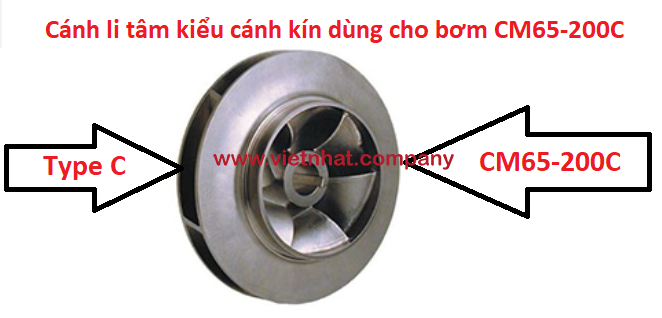 hình ảnh cánh bơm 200C lắp cho bơm cm65-200c