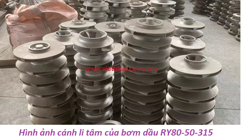 hình ảnh cánh bơm li tâm được lắp vào bơm ry80-50-315