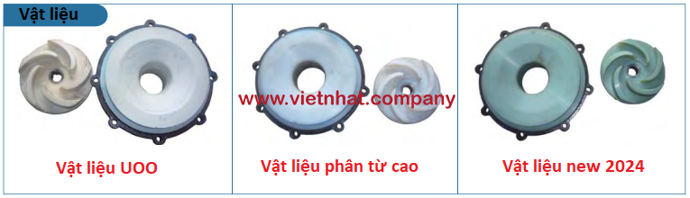 Hình ảnh cánh bơm và bích trước của bơm 50UHB-ZK-25-15