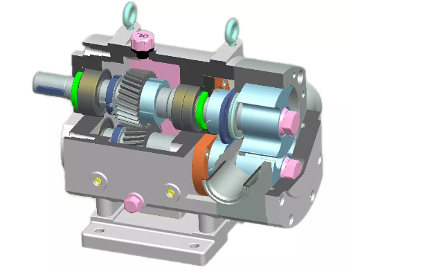 hình ảnh cấu tạo bơm được thể hiện qua hình ảnh 3D model KDR3-50SS316