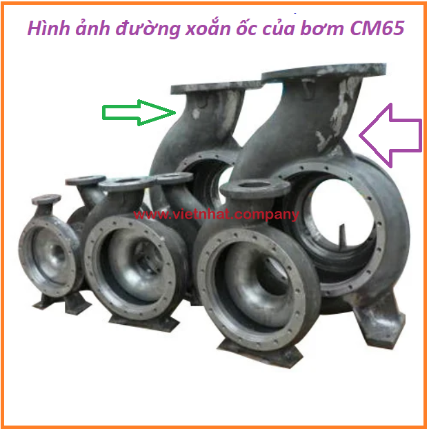 hình ảnh đường xoắn ốc của bơm cm65-125b