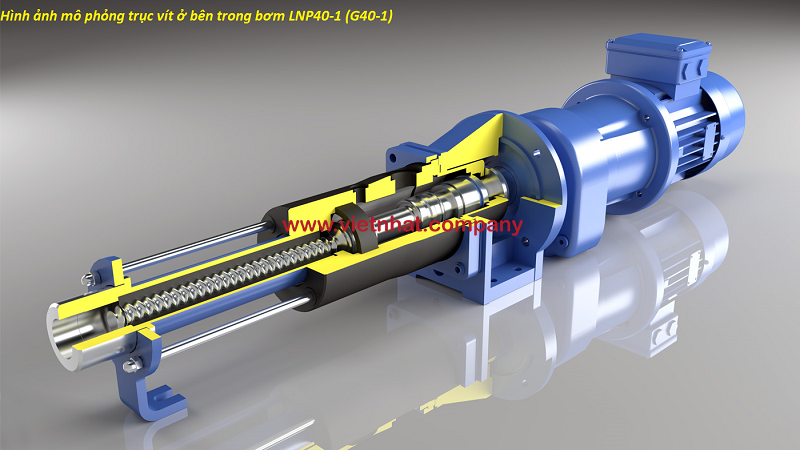 hình ảnh mô phỏng mặt cắt của bơm trục vít LNP40-1 (G40-1)