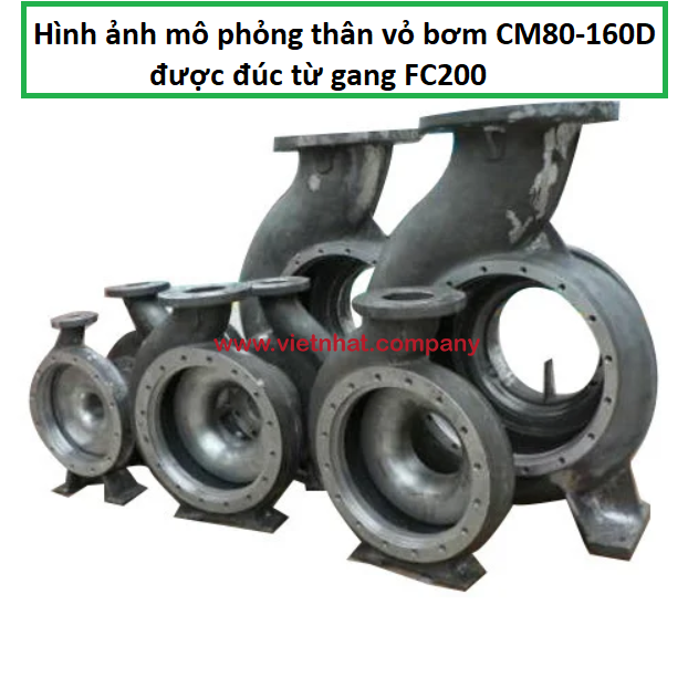 hình ảnh mô phỏng thân vỏ bơm cm80-160d