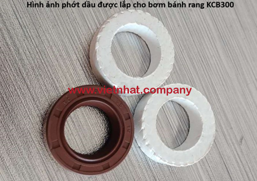 hình ảnh phớt dầu được lắp cho bơm bánh răng KCB300