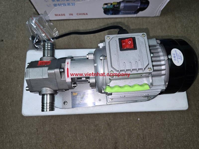 hình ảnh thực tế bơm bánh răng wcb75 động cơ 1hp-4 điện 1pha