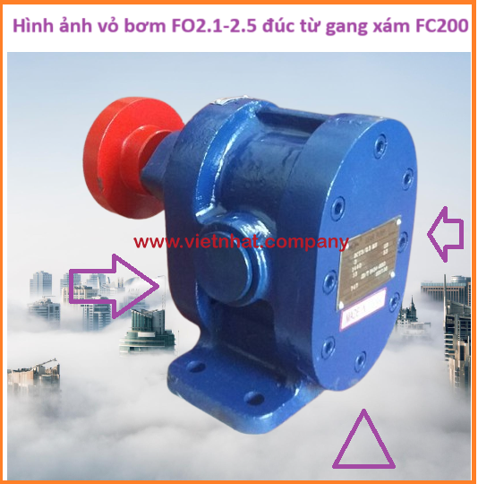 hình ảnh vỏ bơm được đúc từ gang xám FC200 model FO2.1-2.5