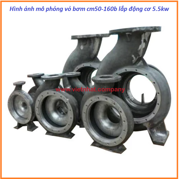 hình ảnh vỏ bơm gang đúc fc200 của bơm cm50-160b