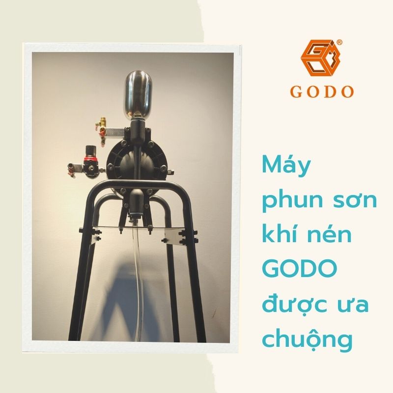 Máy phun sơn khí nén GODO được ưa chuộng