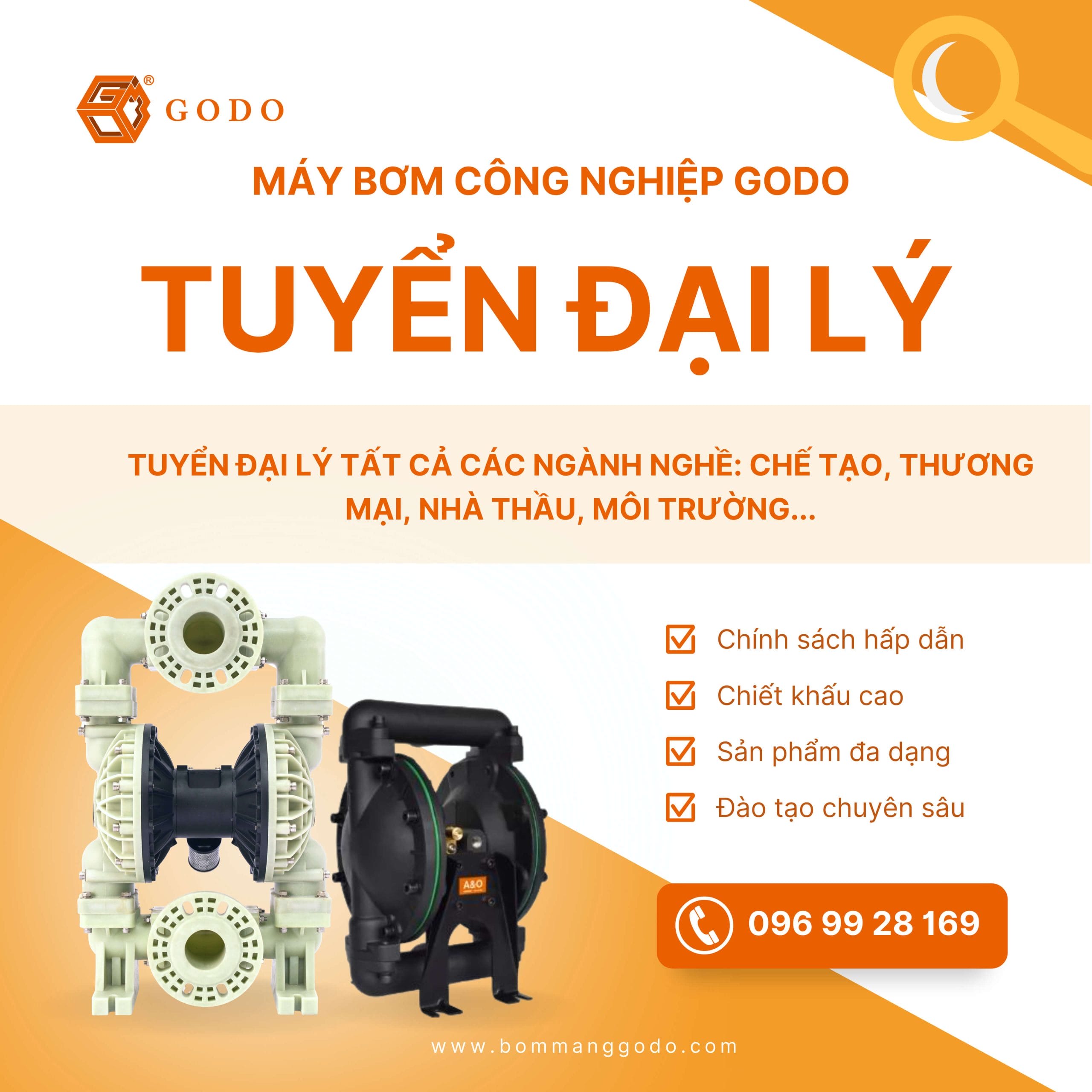 Tuyển đại lý máy bơm công nghiệp GODO 