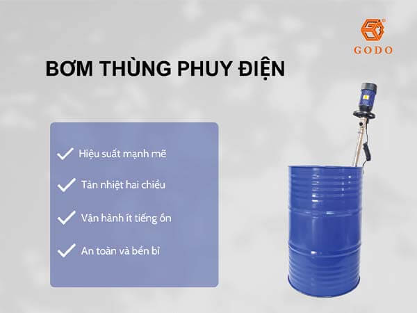 Godo - Máy bơm thùng phuy điện và những điều chưa biết