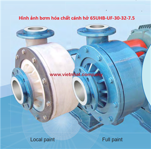 Bơm cánh hở 65UHB-UF-30-32 dùng cho bùn axit, hóa chất sạch  30m3 cao 32m