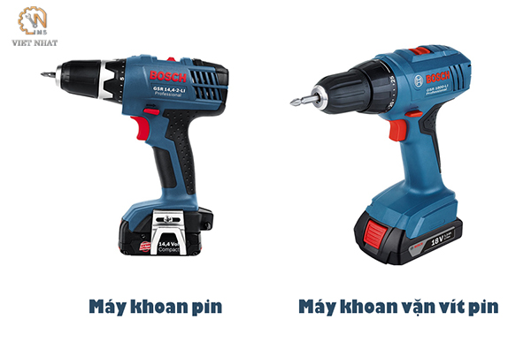 So sánh Máy khoan vặn vít pin và máy khoan pin Bosch