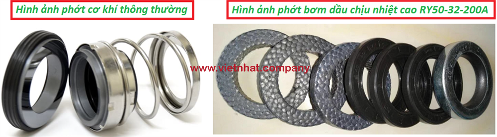 so sánh phớt bơm thường và phớt bơm dầu truyền nhiệt RY50-32-200A