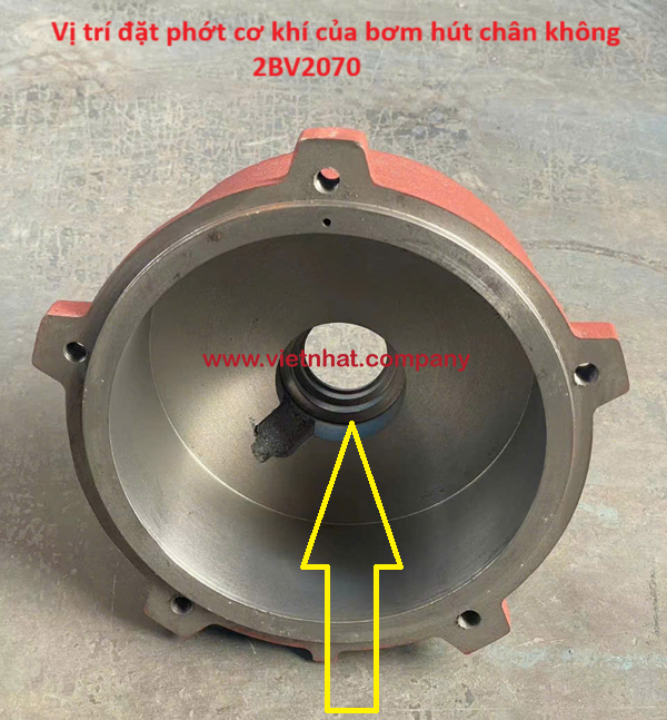 vị trí đặt phớt bên trong bơm hút chân không 2bv2070