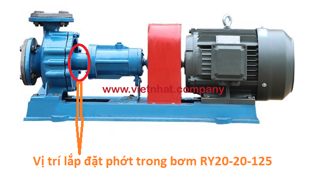 vị trí lắp đặt của phớt làm kín trong bơm ry20-20-125